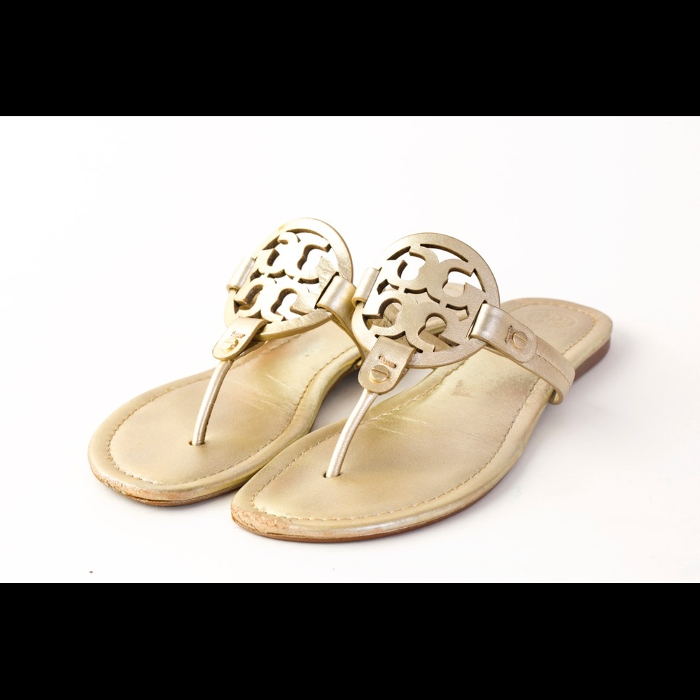 Tory Burch Miller Sandals Spark Gold size 8